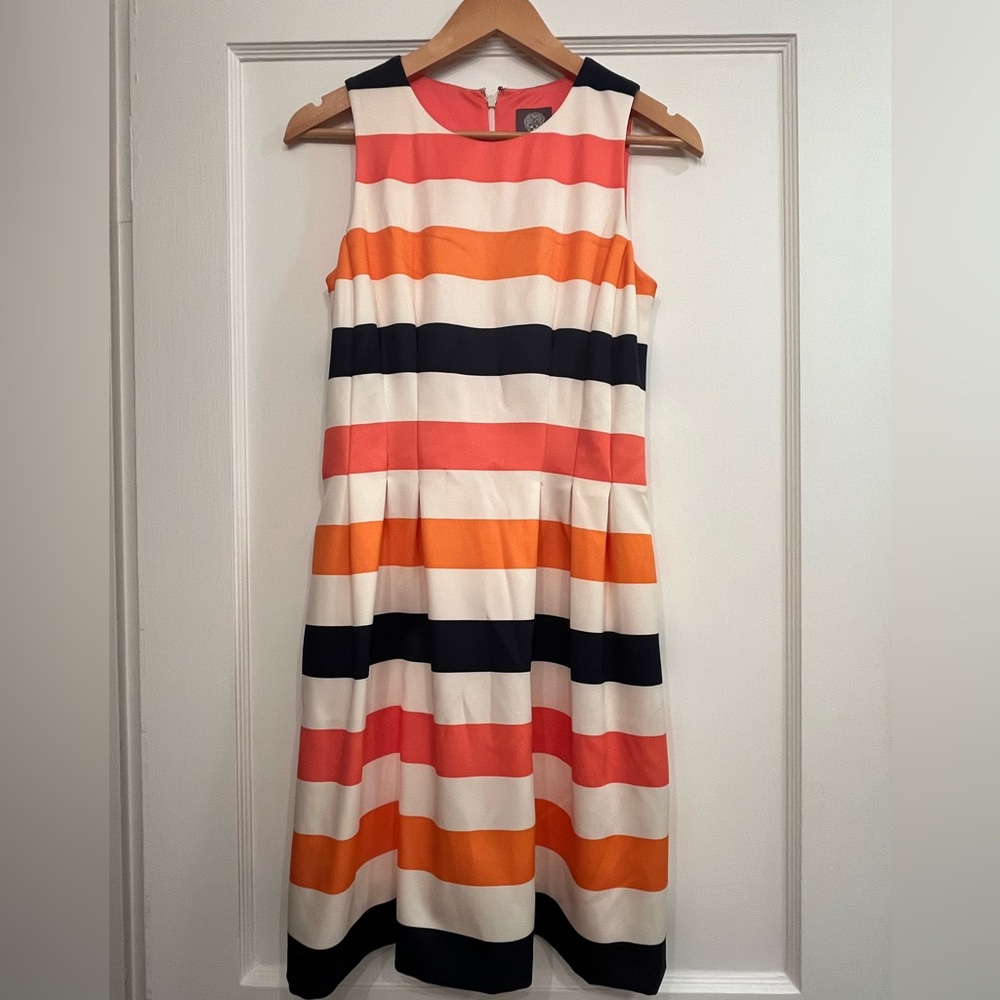 Vince Camuto Multicolor Striped Midi Dress